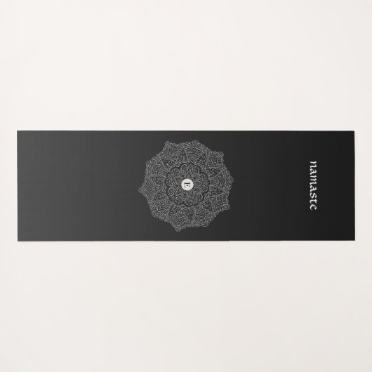 Monogram Black Ombre Modern Yoga Mat (Achterkant (horizontaal))