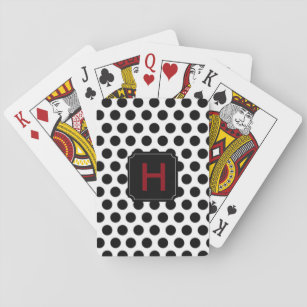 Monogram Black Polka Dot-speelkaarten Speelkaarten