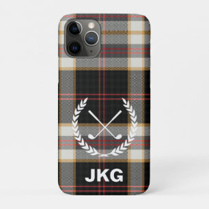 Monogram Black Pset Golf Clubs Laurel Wreath Case-Mate iPhone Case