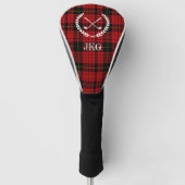 Monogram Black Red Wallace Tartan Golfheadcover (Voorkant)