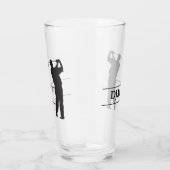 Monogram Black Silhouette Golfer Glas (Rechts)