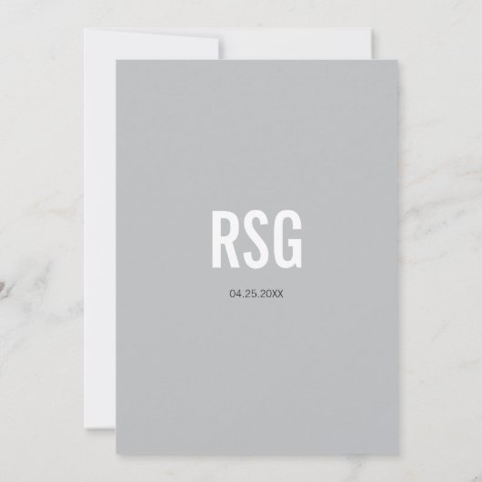 Monogram Black Tallit Bar Mitswa Kaart (Achterkant)