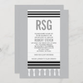 Monogram Black Tallit Bar Mitswa Kaart (Voorkant / Achterkant)