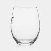 Monogram Black Vader Typografie Wijnglas Zonder Voet (Links)