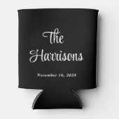 Monogram Black Wedding Blikjeskoeler (Voorkant)