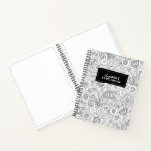 Monogram Black White Artist Sketchbook Notitieboek (Binnen)