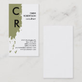 Monogram Black White Beige Visitekaartje (Voorkant / Achterkant)