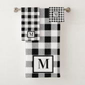 Monogram Black White Buffalo Bad Handdoek (Insitu)
