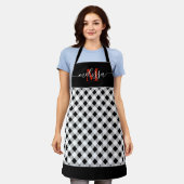 Monogram Black White Buffalo Pset Apron Schort (Gedragen)
