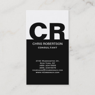 Monogram Black White Consultant Visitekaartje