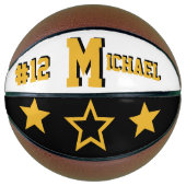 Monogram Black, White en Gold Basketbal (Voorkant)