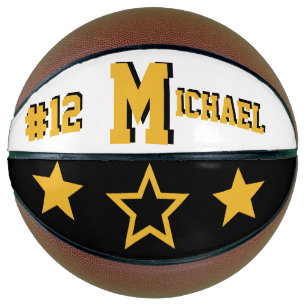Monogram Black, White en Gold Basketbal