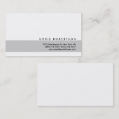 Monogram Black White Grey Charming Visitekaartje (Voorkant / Achterkant)