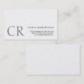 Monogram Black White Grey Visitekaartje (Voorkant / Achterkant)