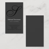 Monogram Black White Grey Visitekaartje (Voorkant / Achterkant)