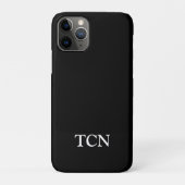 Monogram Black White Minimalist Modern Case-Mate iPhone Case (Achterkant)