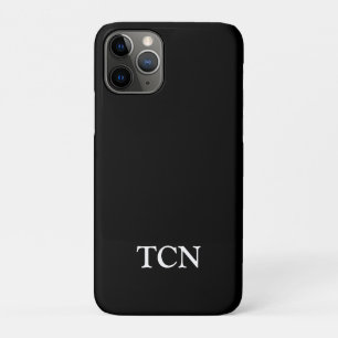 Monogram Black White Minimalist Modern Case-Mate iPhone Case