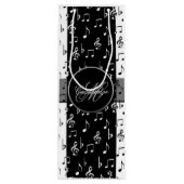 Monogram Black & White Musical Stripes Wine Bag 2 Wijn Cadeautas (Achterkant)