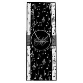 Monogram Black & White Musical Stripes Wine Bag Wijn Cadeautas (Voorkant)
