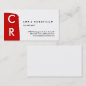 Monogram Black White Pattern Visitekaartje (Voorkant / Achterkant)