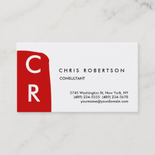 Monogram Black White Pattern Visitekaartje