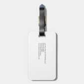 Monogram Black White Photography Modern minimalist Bagagelabel (Achterkant verticaal)