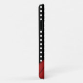 Monogram Black White Red Polka Dots iPhone 11 hoes (Achterkant/rechts)