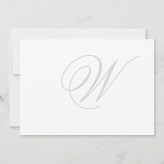 Monogram Black White Silver Wedding Rehearsal Kaart (Achterkant)