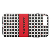 Monogram Black White Trendy Elegant Pattern Case-Mate iPhone Case (Achterkant (Horizontaal))