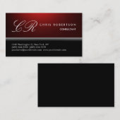 Monogram Black White Trendy Visitekaartje (Voorkant / Achterkant)