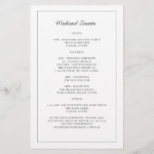 Monogram Black White Weddenschap Welkomstreisroute (Achterkant)