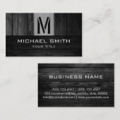 Monogram Black Wood Kijk Visitekaartje (Voorkant / Achterkant)