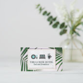 Monogram | bladeren marmer | Bed & Breakfast aan F Visitekaartje (Staand voorkant)