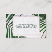 Monogram | bladeren marmer | Bed & Breakfast aan F Visitekaartje (Achterkant)