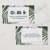 Monogram | bladeren marmer | Bed & Breakfast aan F Visitekaartje (Voorkant / Achterkant)