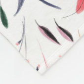 Monogram bladeren patroon fleece deken (Hoek)