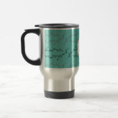 monogram & bladeren reisbeker (Links)