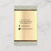 Monogram / Bladerhout / Natuurlijke sierstrip Visitekaartje (Achterkant)