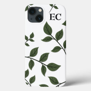 Monogram Bladertakken met Groene Bladeren Case-Mate iPhone Case
