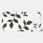Monogram Bladertakken met Groene Bladeren Case-Mate iPhone Case (Achterkant (horizontaal))