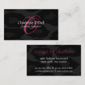 monogram bladspuitplaat visitekaartje (Voorkant / Achterkant)