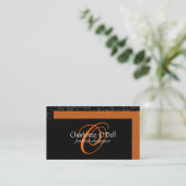 monogram bladspuitplaat visitekaartje (Staand voorkant)