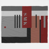 Monogram - Blanket - Aarde - Tonen - Geometrisch p Fleece Deken (Voorkant (Horizontaal))