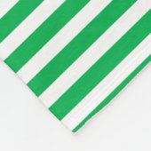Monogram Blanket Kelly Green Stripes en Navy Blue Fleece Deken (Hoek)