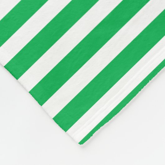 Monogram Blanket Kelly Green Stripes en Navy Blue Fleece Deken (Hoek)
