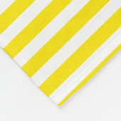 Monogram Blanket Lemon Yellow Stripes & Navy Blue Fleece Deken (Hoek)