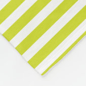 Monogram Blanket Lime Green Stripes en Navy Blue Fleece Deken (Hoek)