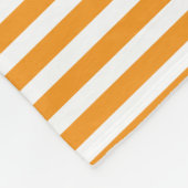 Monogram Blanket Oranje Witte Stripes & Navy Blue Fleece Deken (Hoek)