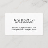 Monogram | Blau Abstracte Achtergrond Visitekaartje (Achterkant)