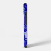 Monogram Blauw Abstracte Kunst Cool iPhone Hoesje (Linkerkant)